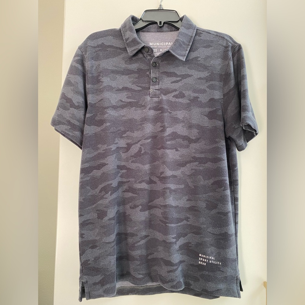Municipal Men’s Status Polo in Night Gray Camo, size M